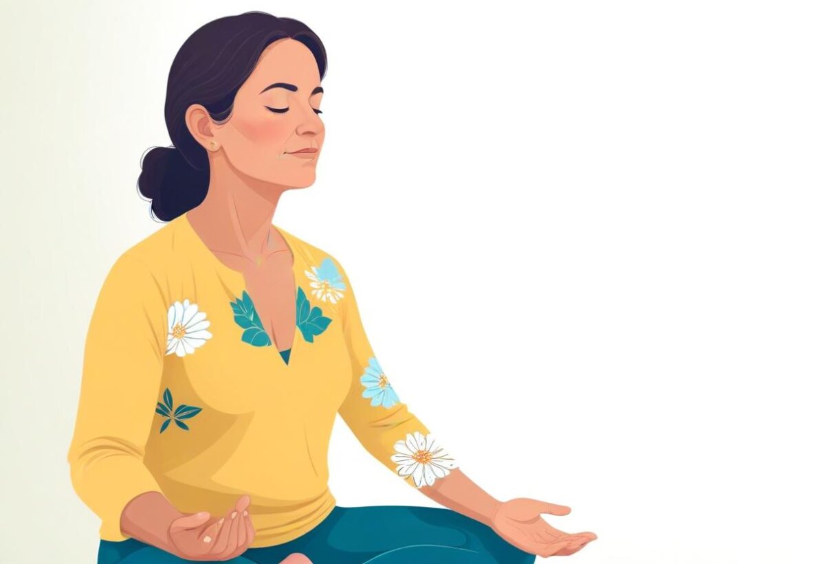 woman practicing mindfulness