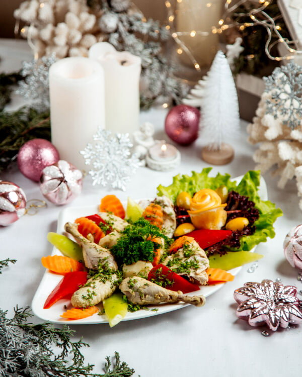 boiled chicken with vegetables